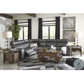 Samperstone Iron Power Reclining Sectional