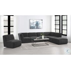 Sunny Dark Charcoal 6 Piece Sectional
