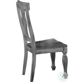Fulbright Wire Brushed Gray Side Chair Set of 2