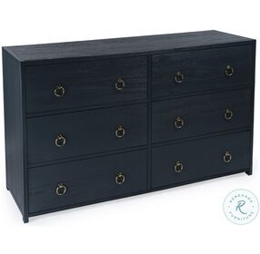 Lark Blue 6 Drawer Dresser