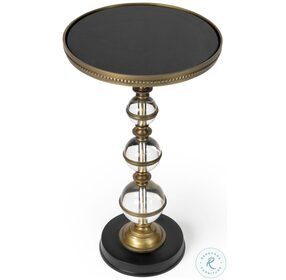 Forella Granite And Acrylic Pedestal End Table