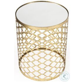 Corselo Mirror And Gold Metal Accent Table