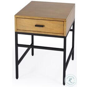 Hans Natural Rustic 1 Drawer End Table