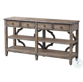 Bostwick Brown Four Drawer Console Table