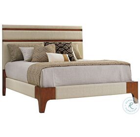 Island Fusion Mandarin Queen Upholstered Panel Bed