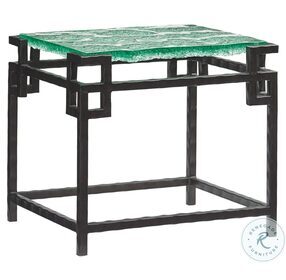 Island Fusion Hermes Reef Glass Top End Table