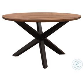 Nelina Brown Round Dining Table