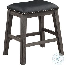 Timbre Wire Brushed Gray Counter Height Stool Set of 2