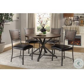 Fideo Brown Round Dining Room Set