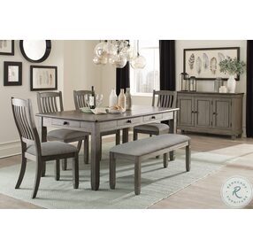 Granby Coffee And Antique Gray Dining Room Set