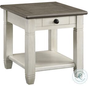 Granby Rosy Brown And Antique White End Table