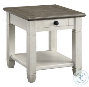 Granby Rosy Brown And Antique White End Table
