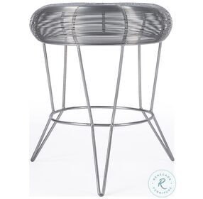 Allen Distressed Nickel Plated Decorative Wire Accent Table