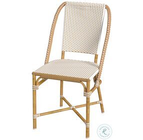 Tobias Beige and White Rattan Dining Chair