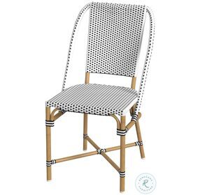 Tobias Black And White Outdoor Bistro Dining Chair