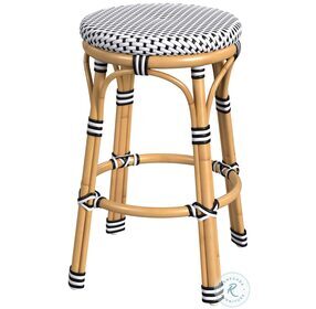 Tobias Black And White Outdoor Counter Height Stool