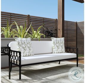 Southport Black And White Outdoor Sofa