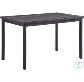 Tripp Gray And Silver Metal Dining Table