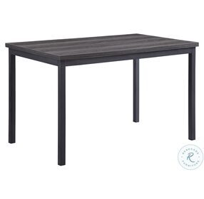Tripp Gray And Silver Metal Dining Table
