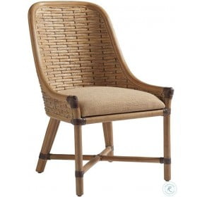 Los Altos Natural Oak Stain Keeling Woven Side Chair Set Of 2