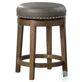 Westby Gray Round Swivel Counter Height Stool Set Of 2