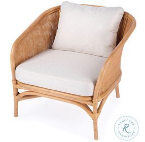Captiva Ivory And neutral Rattan Accent Chair