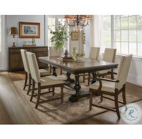 Stonington Brown And Charcoal Brown Extendable Dining Room Set