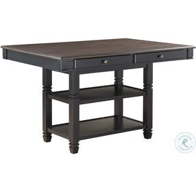 Baywater Natural And Black Counter Height Dining Table