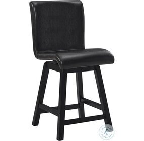 Hillshaw Dark Brown Swivel Counter Height Chair Set Of 2