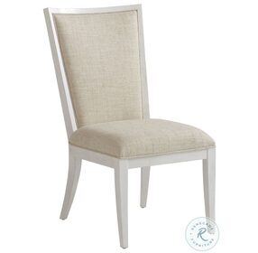Ocean Breeze Sandy White Sea Winds Upholstered Side Chair