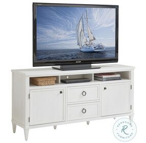 Ocean Breeze Shell White Dockside TV Stand