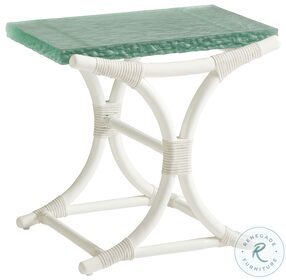 Ocean Breeze Soft Sea Glass And Shell White Dania End Table