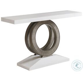 Ocean Breeze White And Gray Wayfarer Stone Top Console Table