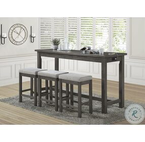 Connected Gray 4 Piece Pack Counter Height Set