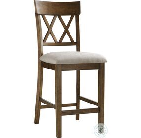 Balin Light Oak X Back Counter Height Chair Set of 2