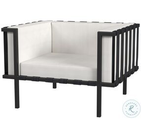 Norway Black And White Outdoor Accent Chair