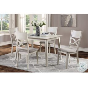 Anderson Antique White and Gray 5 Piece Dining Set