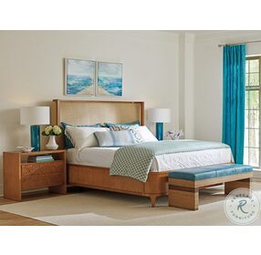 Palm Desert Sundrenched Sierra Tan Villa Park Upholstered Panel Bedroom Set