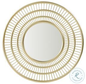 Palm Desert Gold Ambrose Round Mirror
