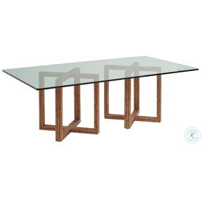 Palm Desert Sundrenched Sierra Sheridan Glass Top 84" Dining Table