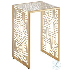 Palm Desert Gold Redford Metal Accent Table