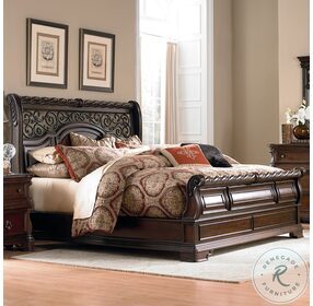 Arbor Place Brownstone King Sleigh Bed