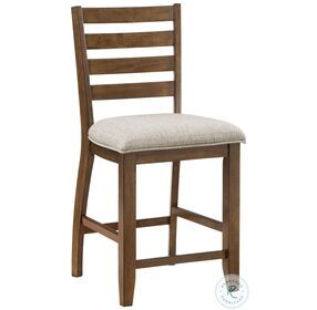Tigard Beige And Cherry Counter Height Chair Set Of 2