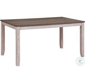 Ithaca Grayish White And Brown Dining Table