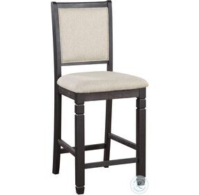Asher Beige And Black Counter Height Chair Set Of 2