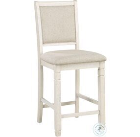 Asher Beige And White Counter Height Chair Set Of 2