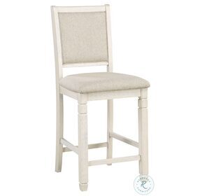 Asher Beige And White Counter Height Chair Set Of 2
