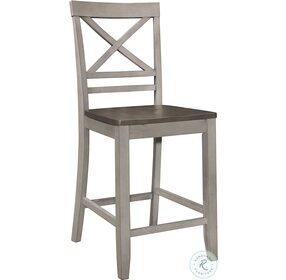 Brightleaf Brown And Light Gray Counter Height Chair Set of 2