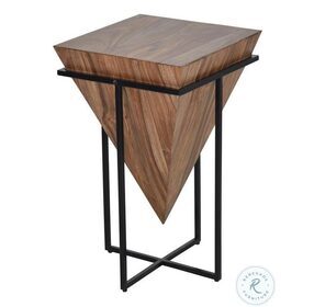 Brownstone Nut Brown And Black Accent Table