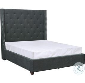 Fairborn Dark Gray Full Upholstered Platform Bed